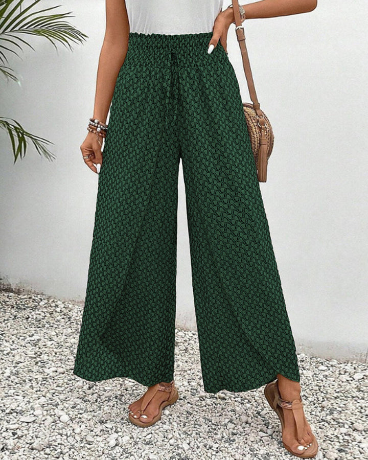 Summer pants for women with high waist – elegantly patterned & airy comfortable