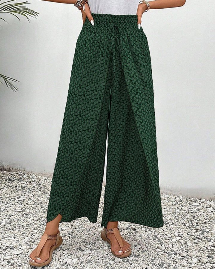Summer pants for women with high waist – elegantly patterned & airy comfortable