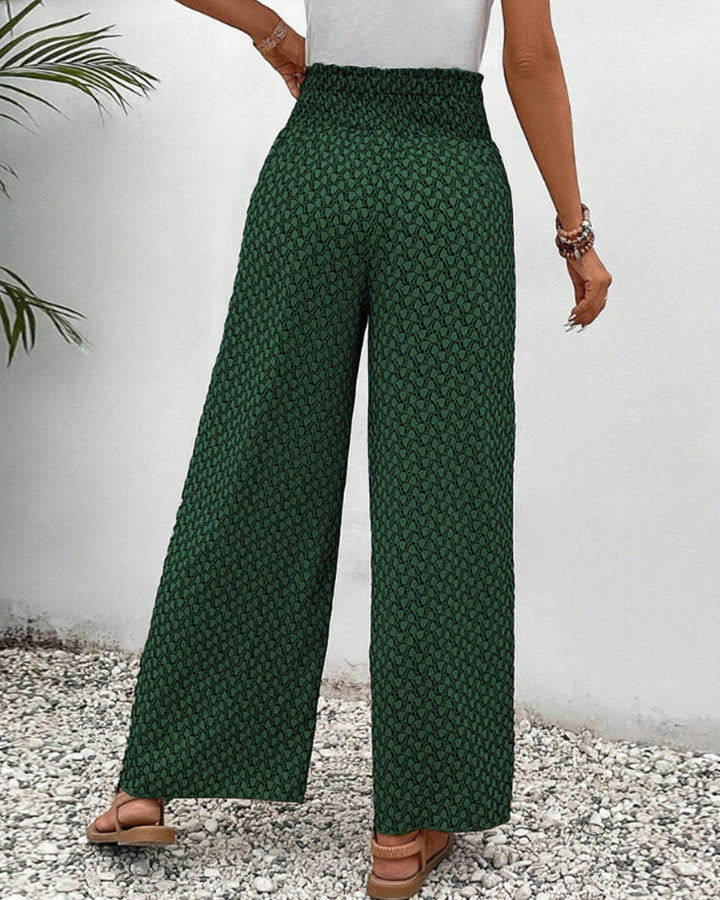 Summer pants for women with high waist – elegantly patterned & airy comfortable