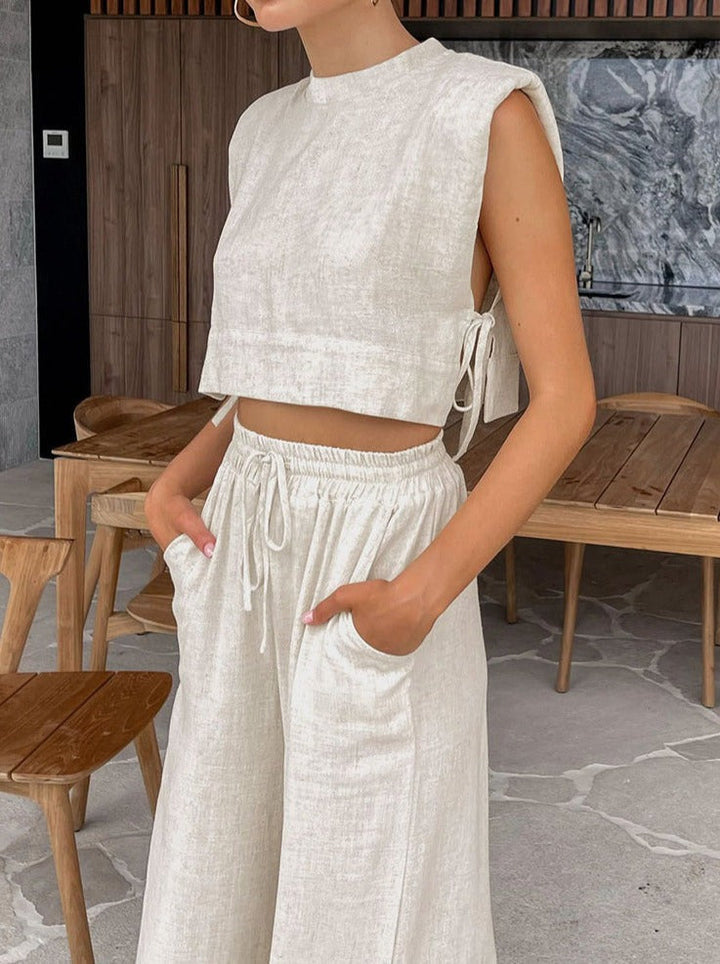 Women's Linen Set – Loose Fit – 2-piece Summer Outfit