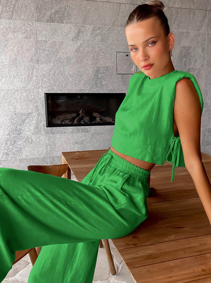 Women's Linen Set – Loose Fit – 2-piece Summer Outfit