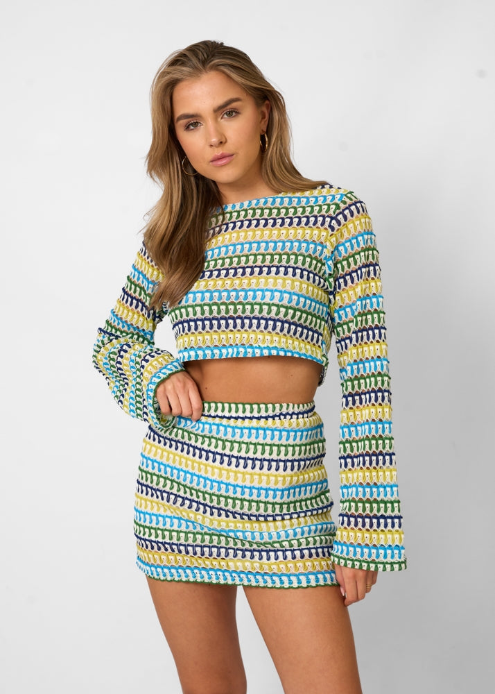 Herz Crop Top Women – Pink Short Sleeve Top with Puff Sleeves