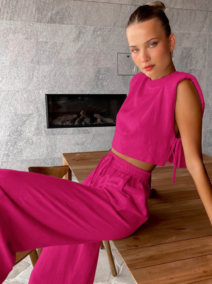 Women's Linen Set – Loose Fit – 2-piece Summer Outfit