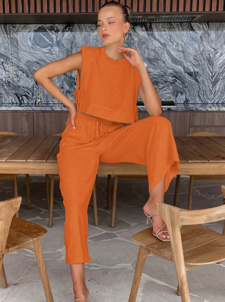 Women's Linen Set – Loose Fit – 2-piece Summer Outfit