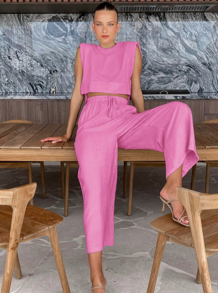 Women's Linen Set – Loose Fit – 2-piece Summer Outfit