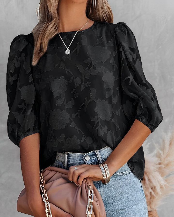 Women's Blouse Chiffon Floral Pattern Elegant