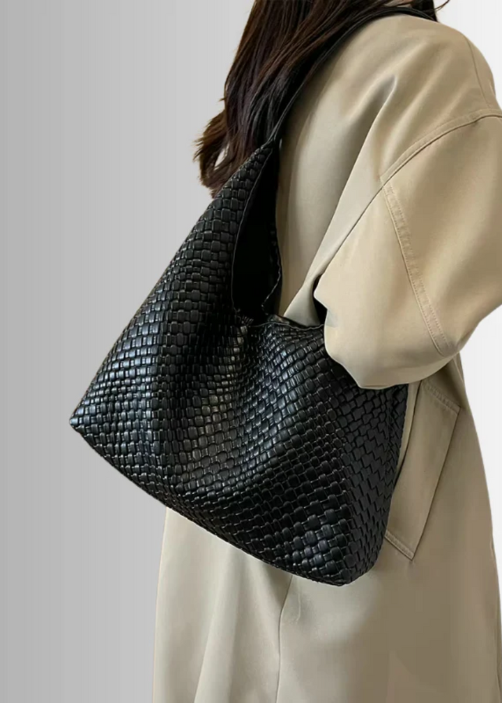Braided Shoulder Bag – Vegan Leather with Inner Pocket