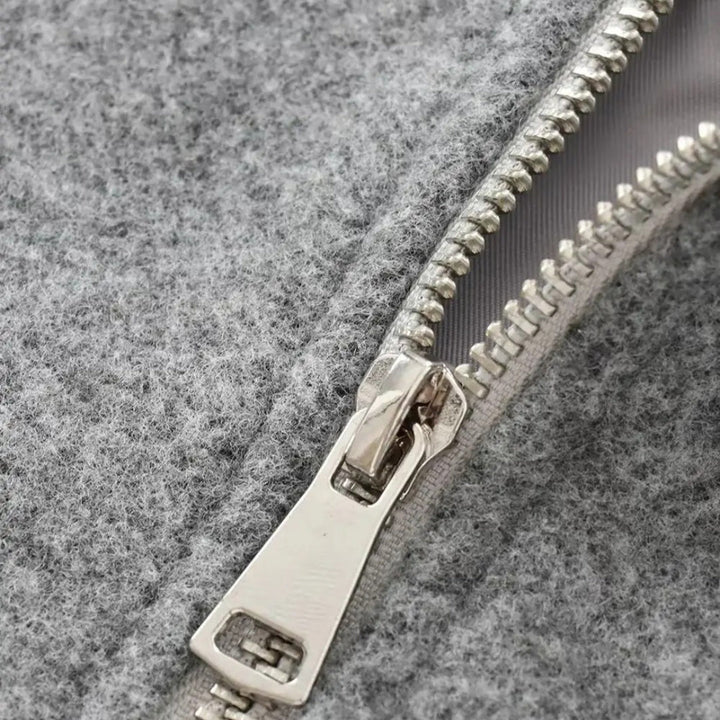 Cropped women's transitional jacket – with balloon sleeves & modern cut