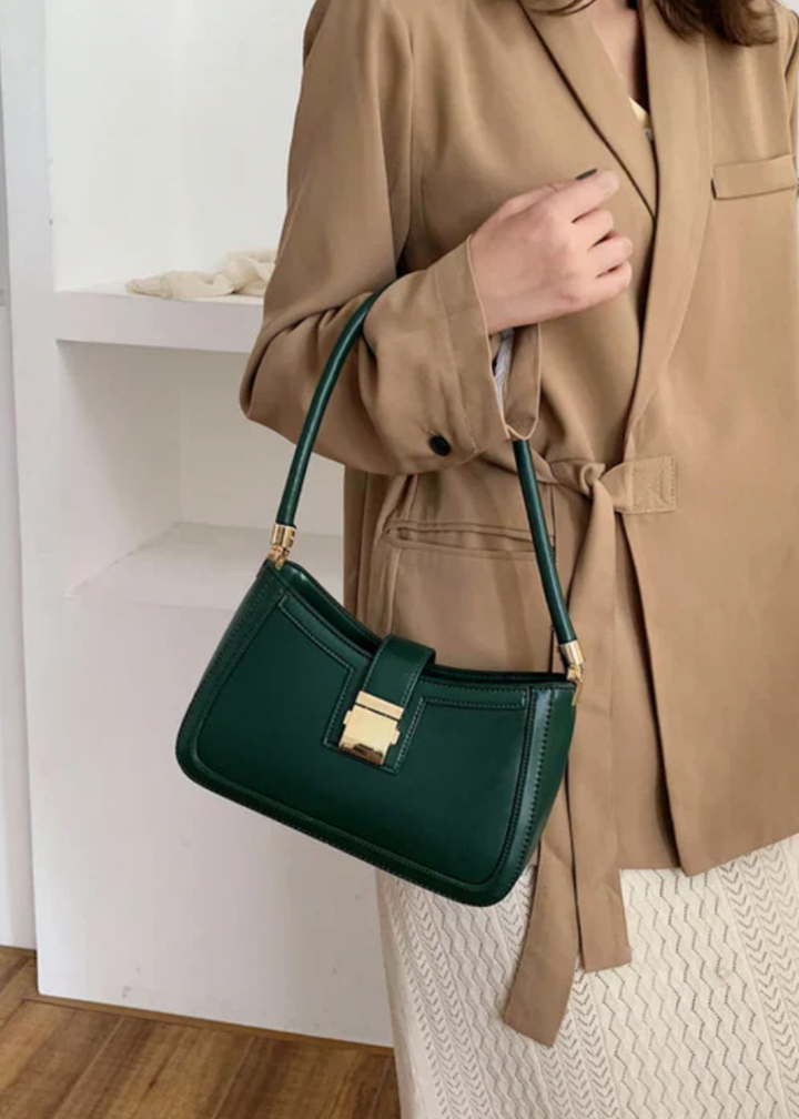 Women's Shoulder Bag Black – Elegant & with Zipper