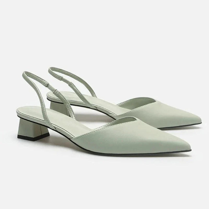 Women's slingback pumps with small heel