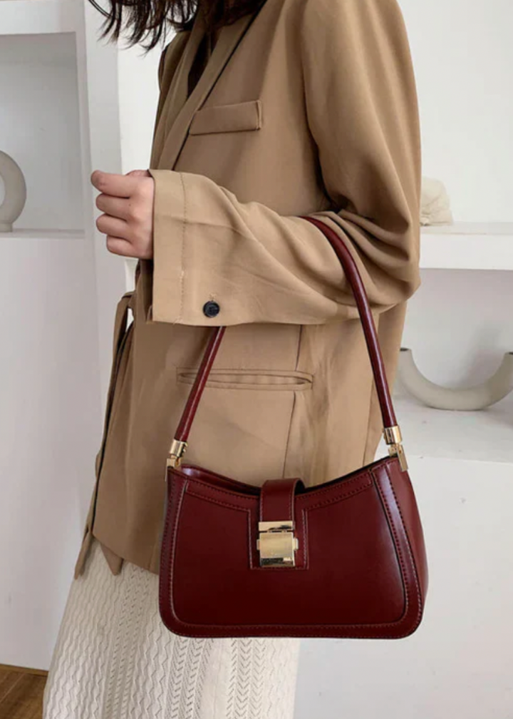 Women's Shoulder Bag Black – Elegant & with Zipper