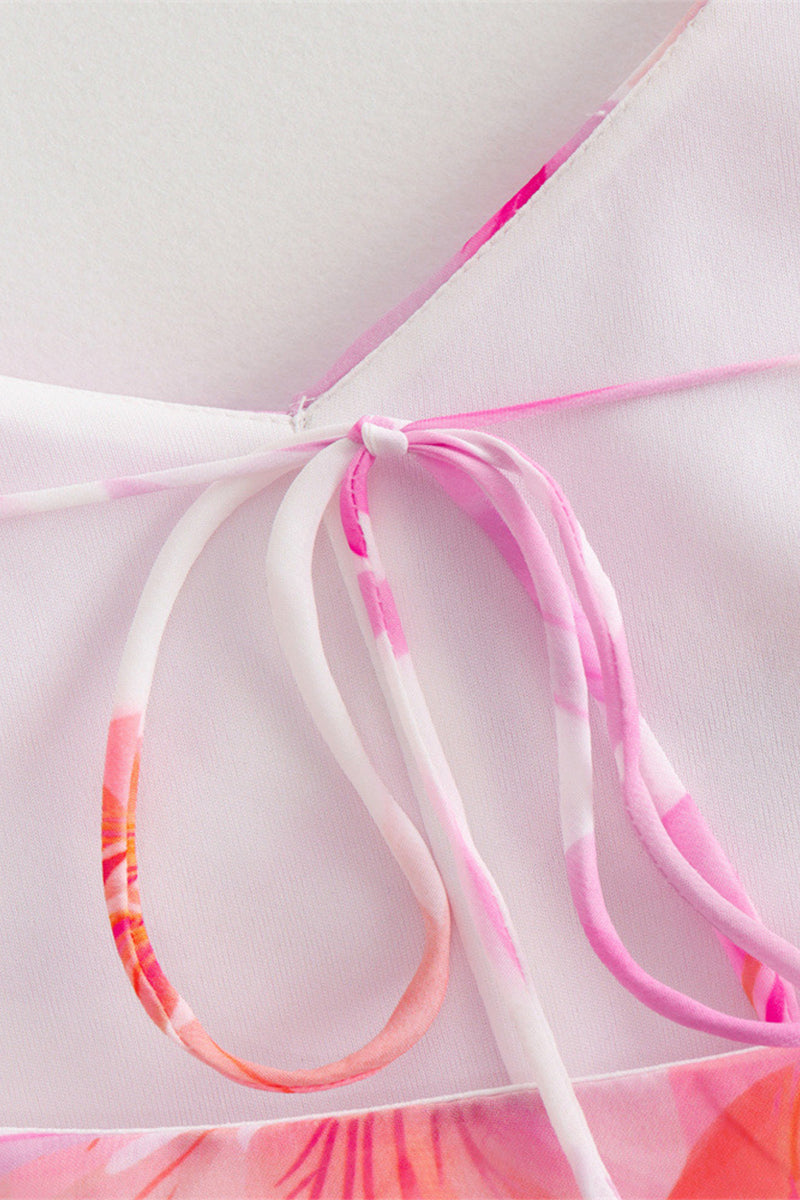 Robe dos nu à col halter avec volants – Robe de soirée légère pour femmes