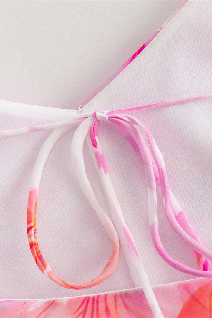 Robe dos nu à col halter avec volants – Robe de soirée légère pour femmes