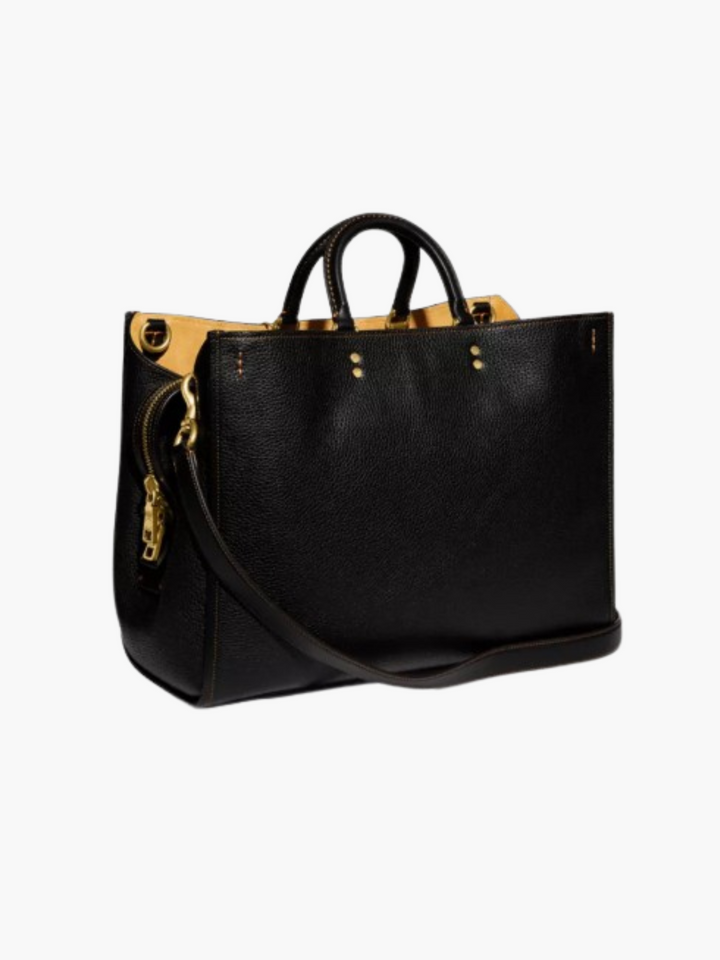 Classic leather bag with suede accents – multifunctional women's and men's bag for every occasion