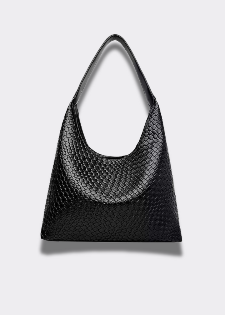 Braided Shoulder Bag – Vegan Leather with Inner Pocket