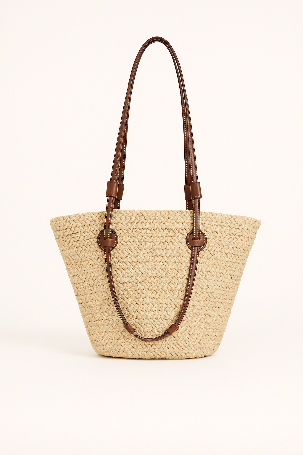 Boho Strandtasche Damen – Handgefertigte Raffia Schultertasche Sommer 2025