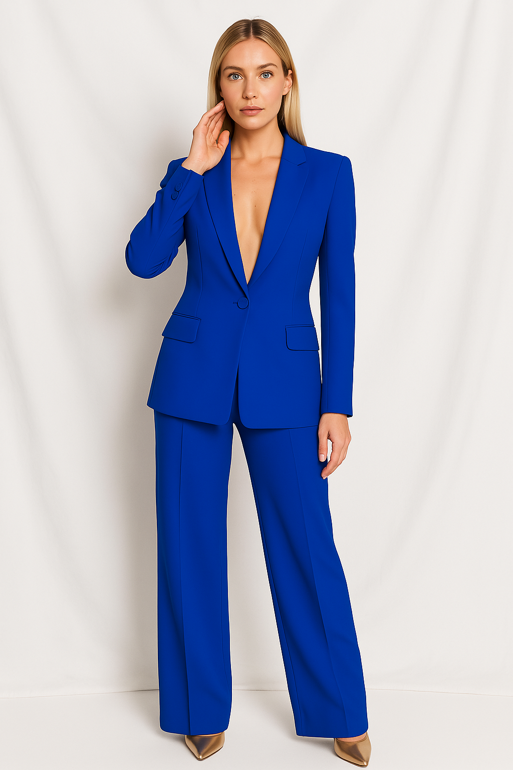 Elegantes Damen Zweiteiler Blazer-Set – Maßgeschneiderte Passform, Vielseitige Farben