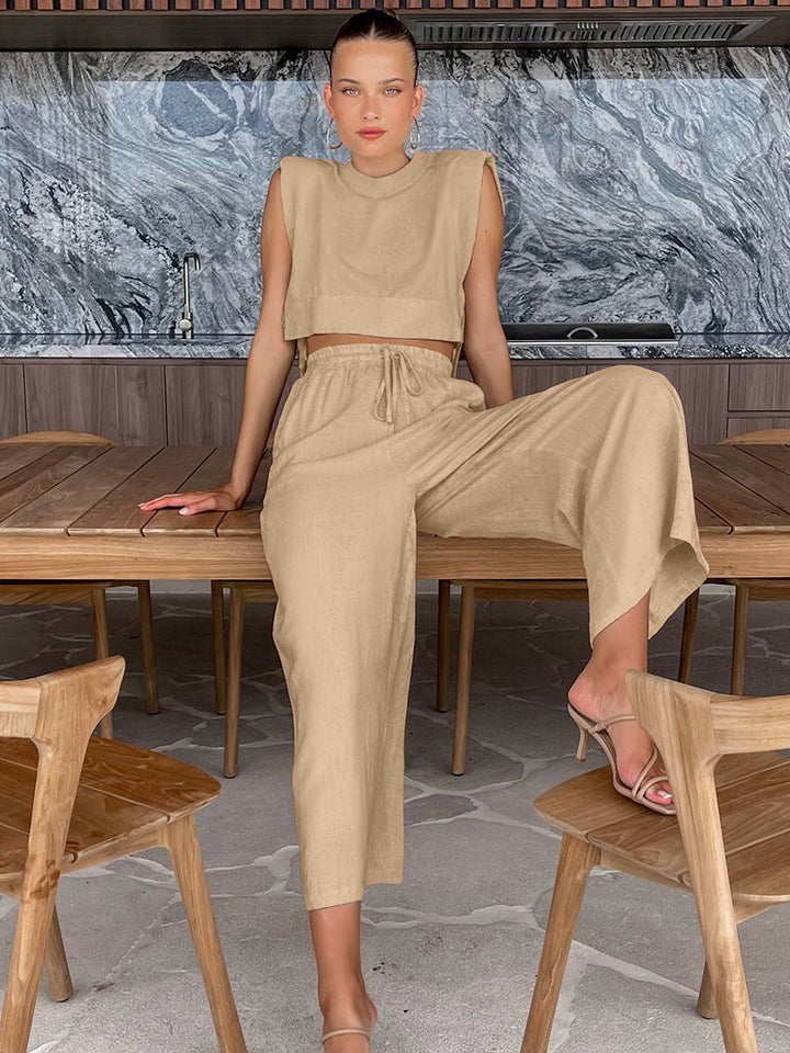 Women's Linen Set – Loose Fit – 2-piece Summer Outfit