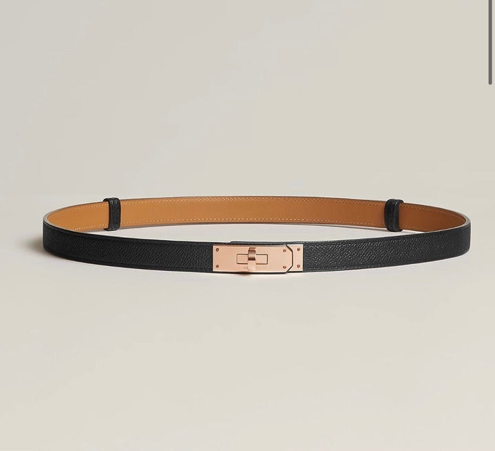 Luxurious women's waist belt – elegant design with gold accent
