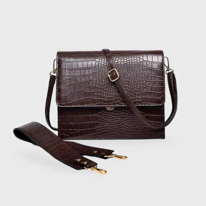 Crossbody Bag Women Croco Look – Vegan Leather & Elegant