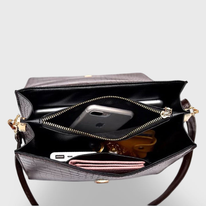 Crossbody Bag Women Croco Look – Vegan Leather & Elegant