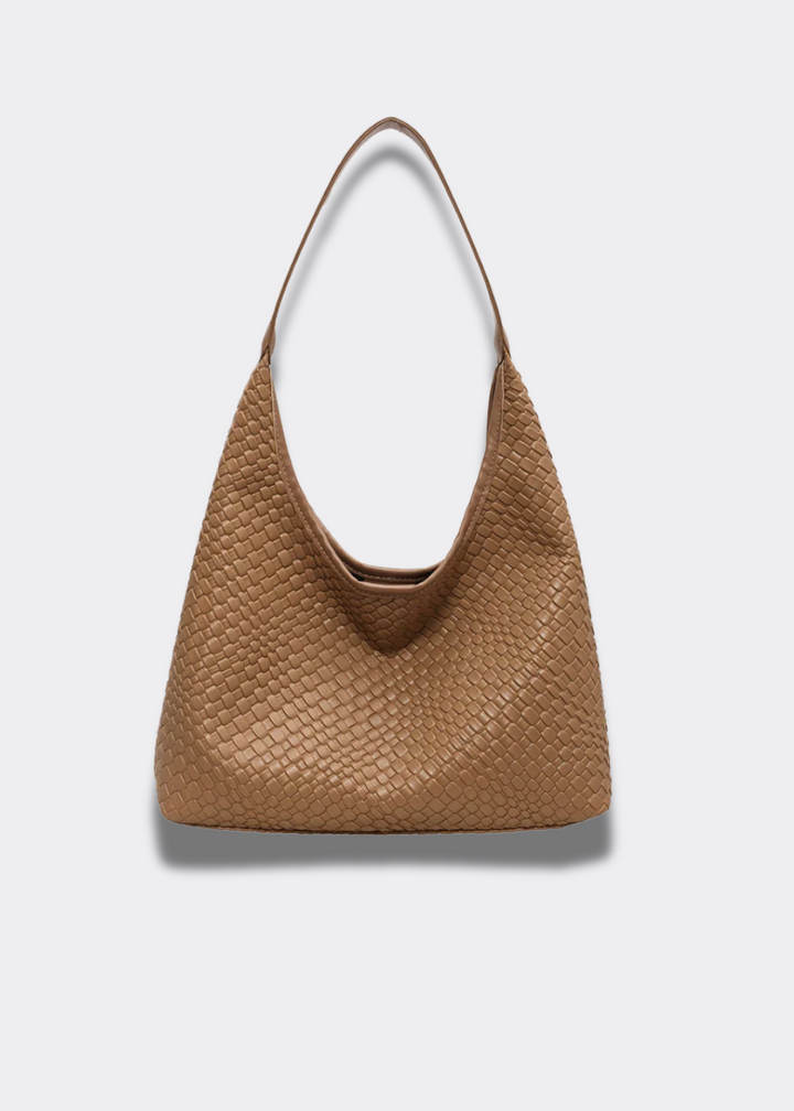 Braided Shoulder Bag – Vegan Leather with Inner Pocket