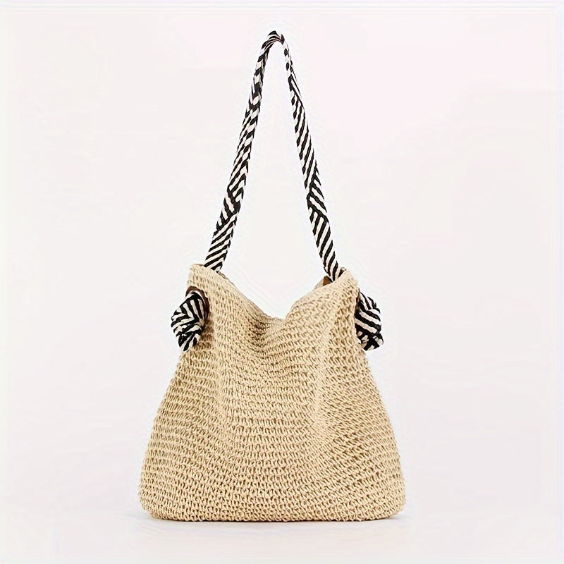 Handwoven vegan beach bag – Boho summer bag for women