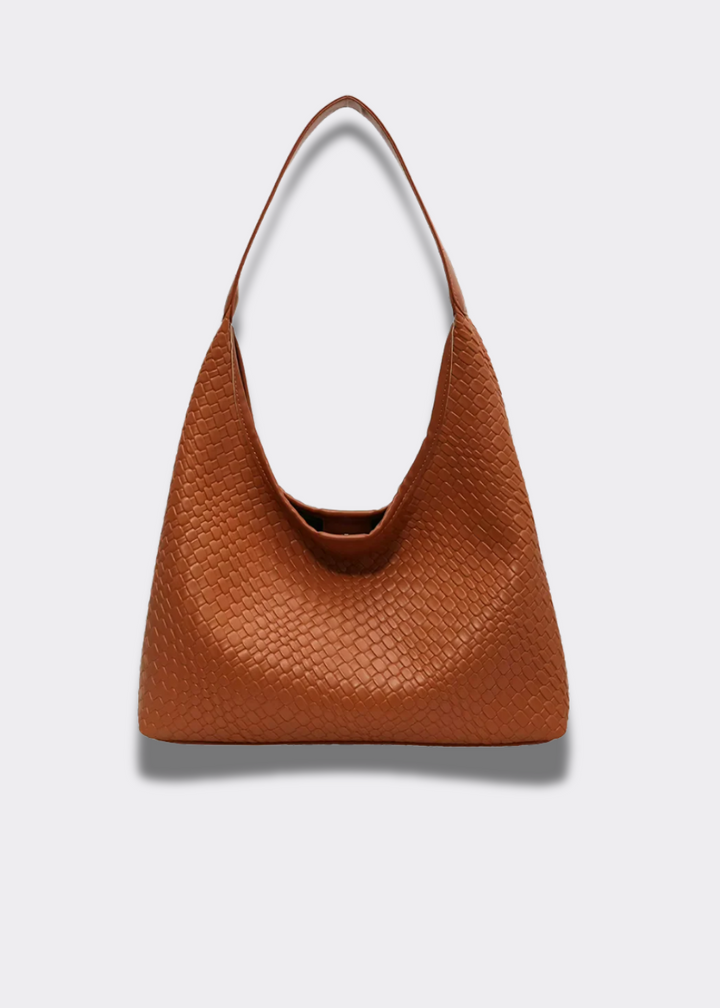 Braided Shoulder Bag – Vegan Leather with Inner Pocket