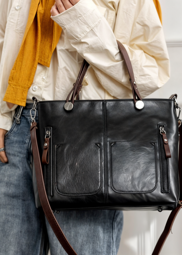 Vegan handbag women – medium-sized shoulder bag with handles