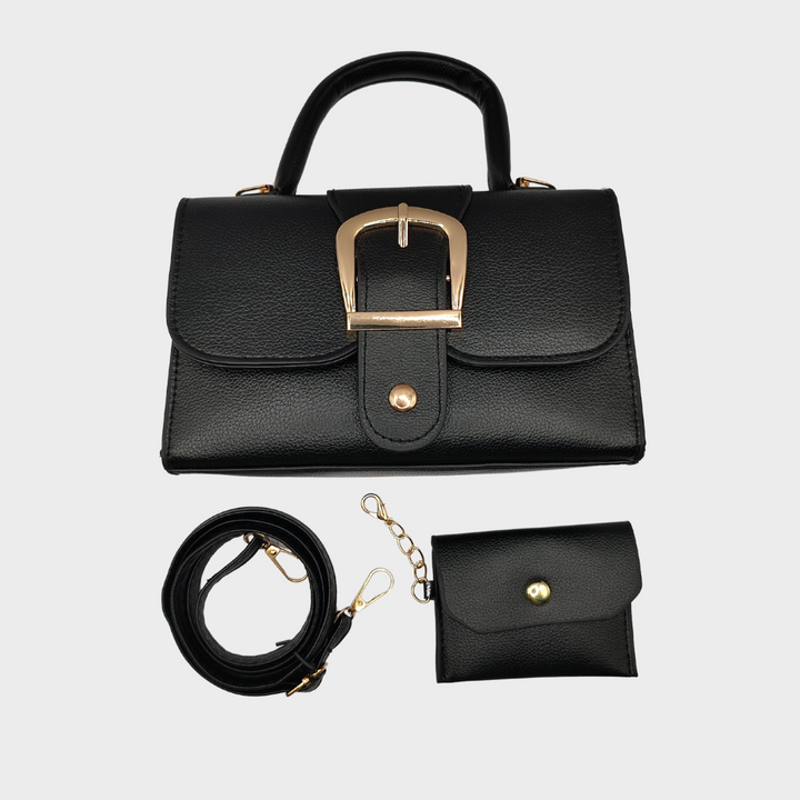 Luxurious vegan leather handbag & wallet set