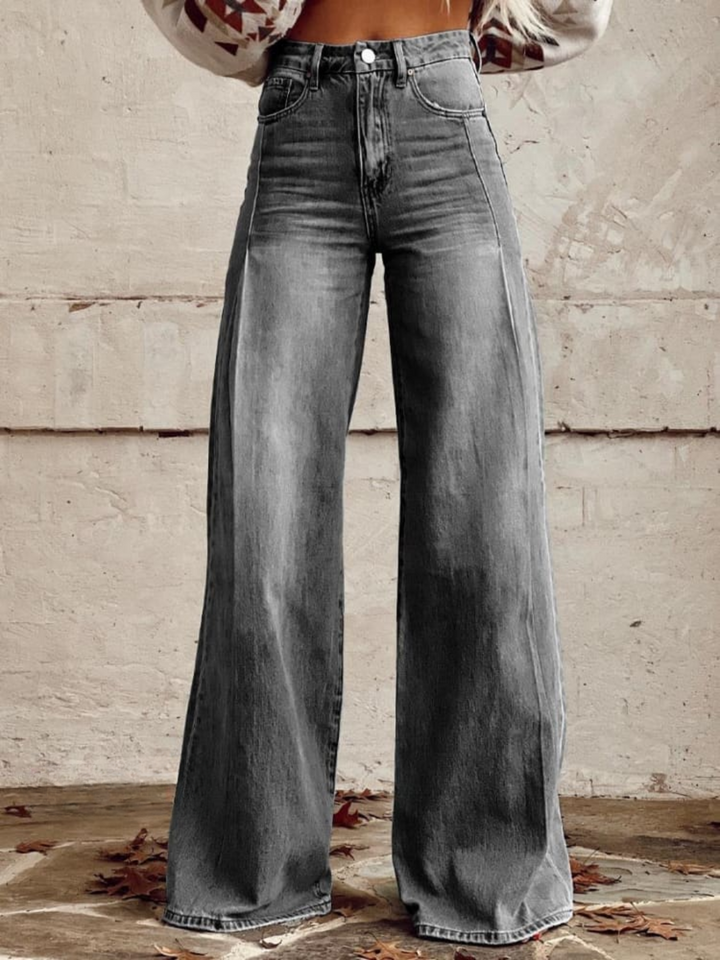 Women's Jeans – High Waist Wide Cut Denim Pants
