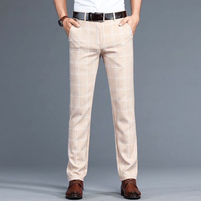 Comfortable Checked Men's Trousers with Classic Check Pattern for Every Occasion