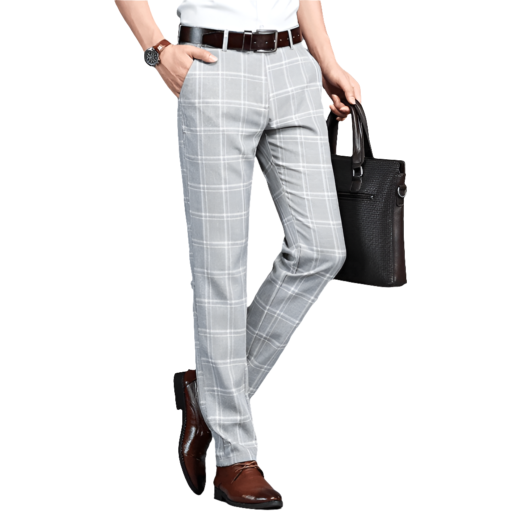 Comfortable Checked Men's Trousers with Classic Check Pattern for Every Occasion