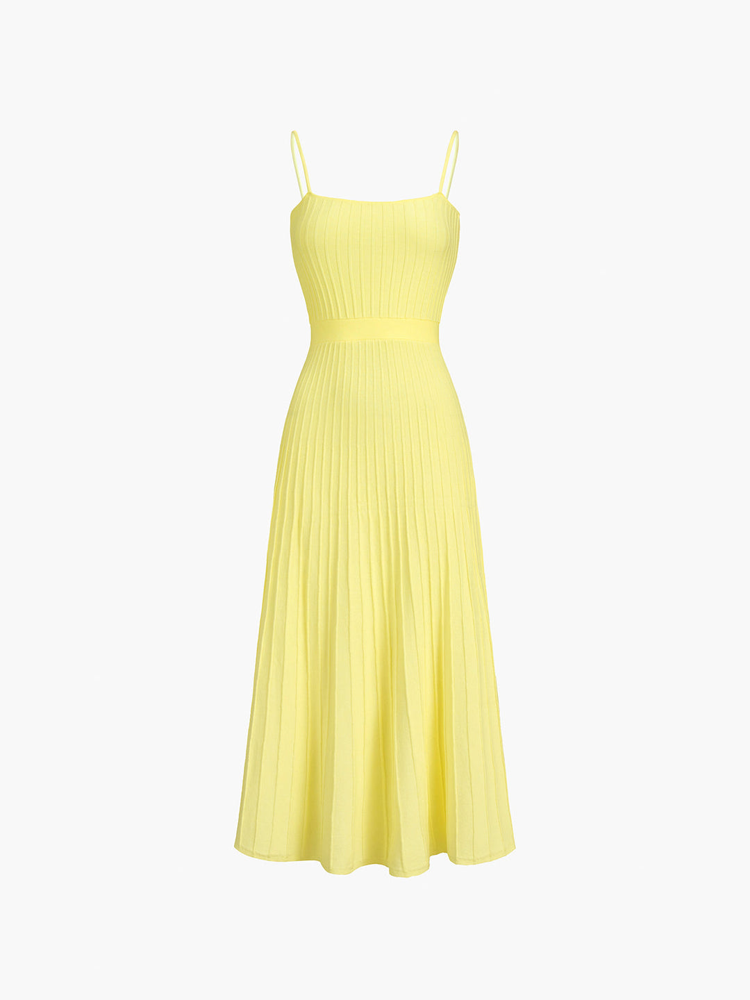 Ribbed knit midi dress – Sleeveless summer dress