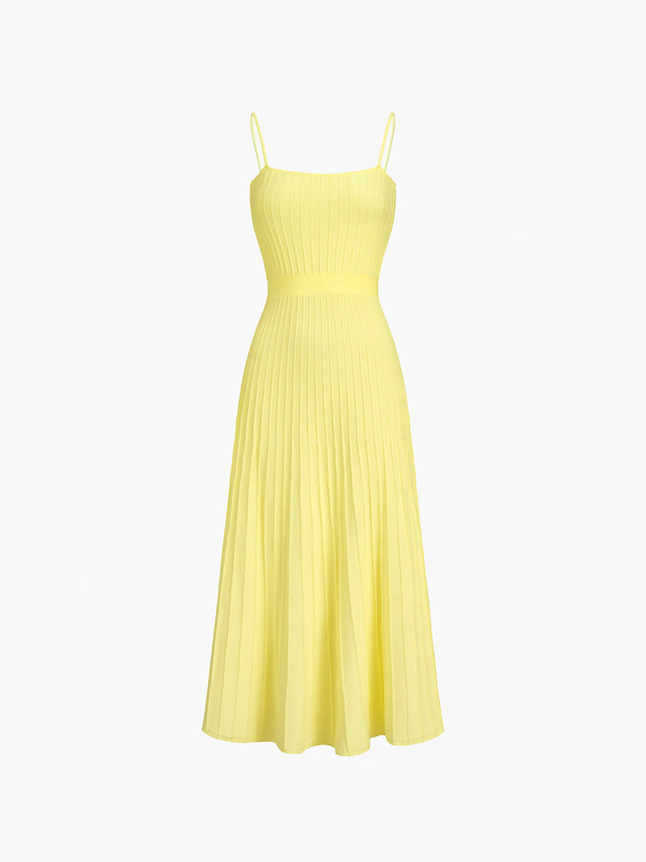 Ribbed knit midi dress – Sleeveless summer dress
