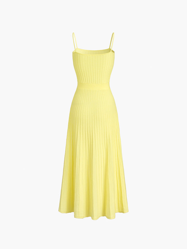 Ribbed knit midi dress – Sleeveless summer dress