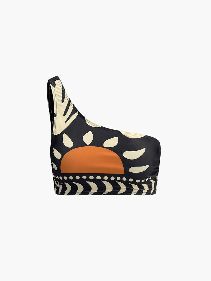 Asymmetric bikini set with bird print – trendy summer look