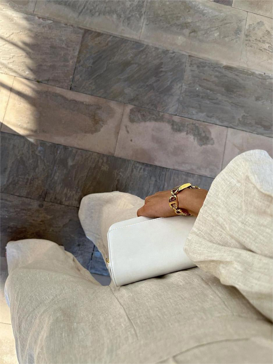 Breathable Linen-Blend Jumpsuit with Puff Sleeves – Elegant Women's Fashion