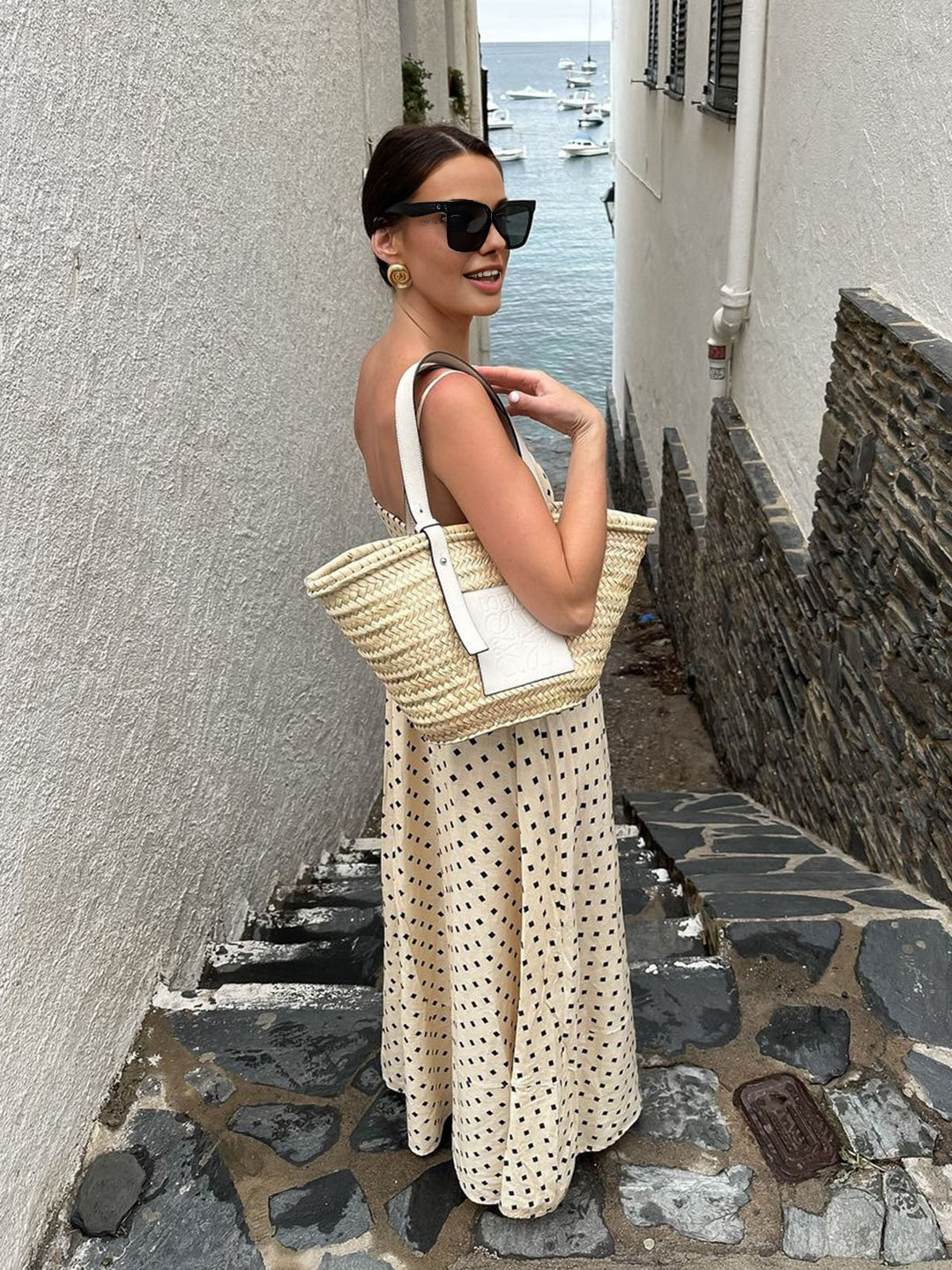 Summer maxi dress with spaghetti straps – floral dress