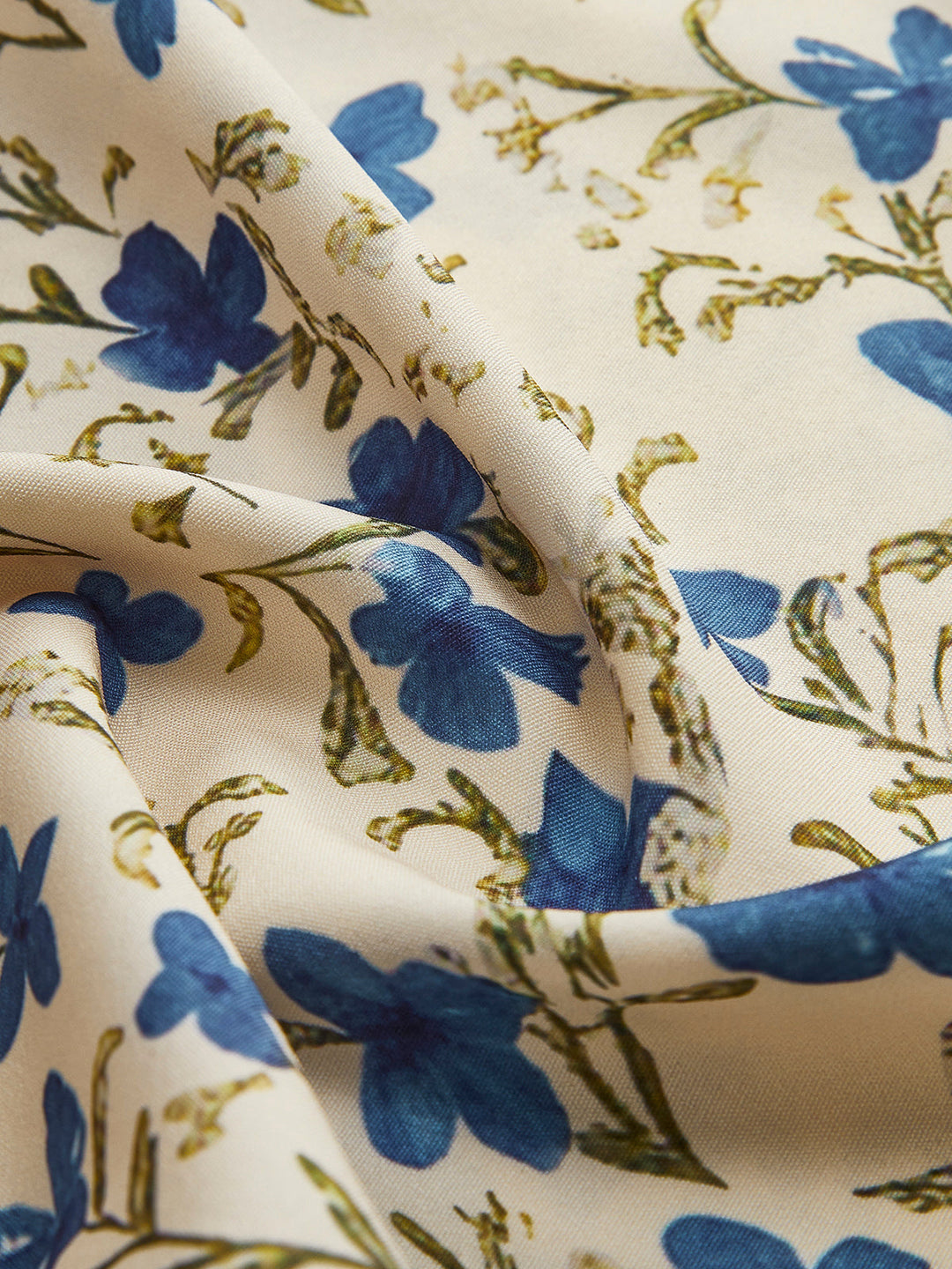 Boho maxi dress with floral print & asymmetrical hem – summer dress