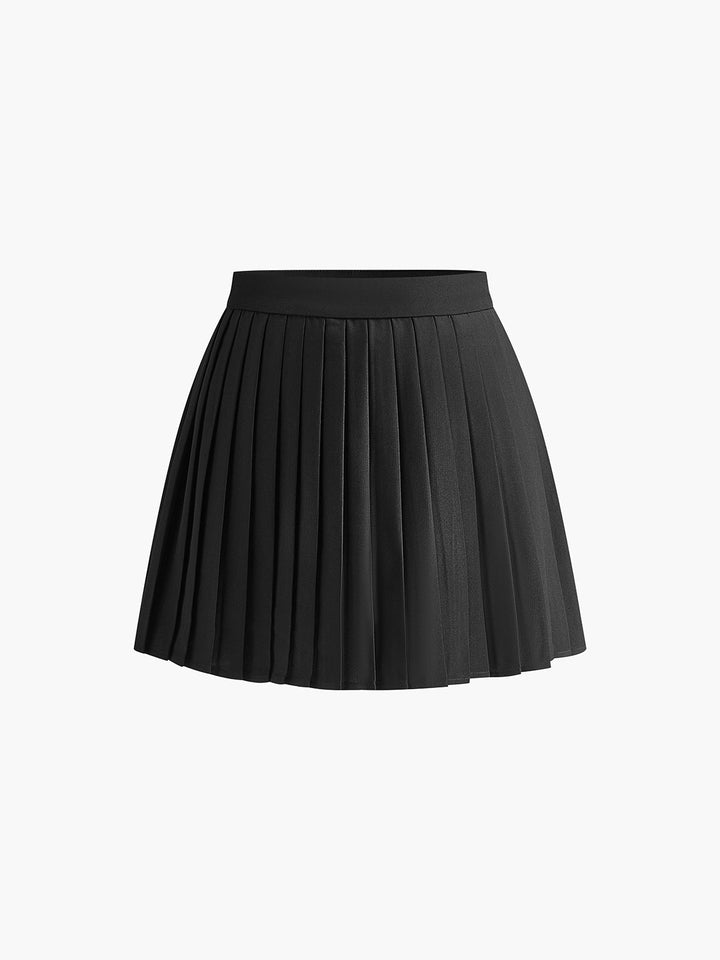 Women's Suit Vest & Pleated Mini Skirt Two-Piece Set