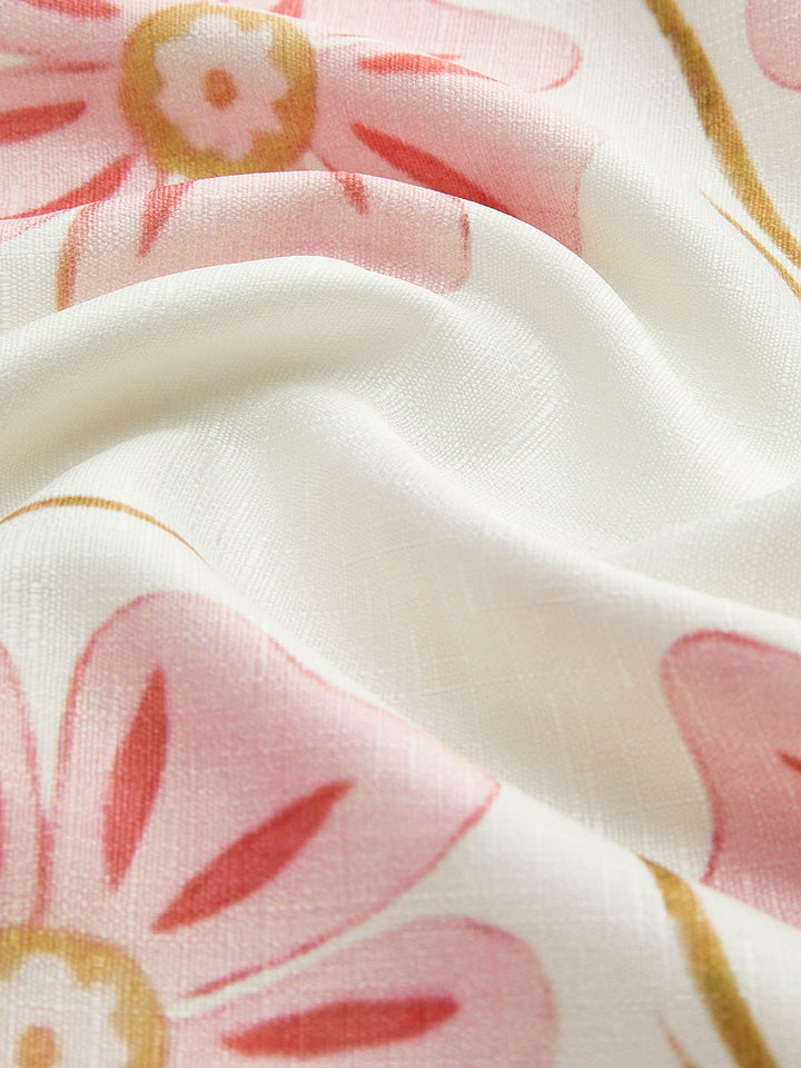 Sleeveless mini dress with romantic floral pattern – summer dress