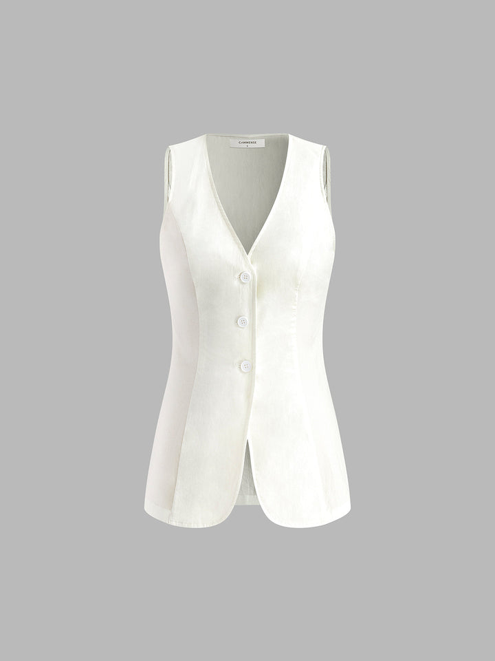 Women's Summer Two-Piece – Drawstring Top & Shorts with Slit