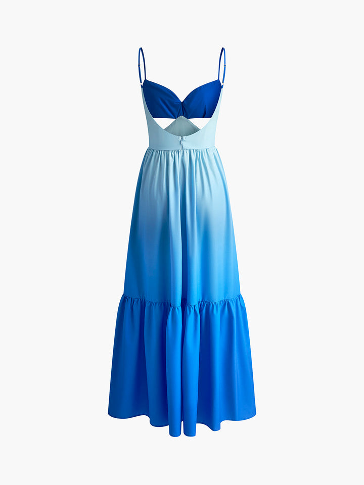 Robe maxi à découpe dans le dos – Robe d'été pour mariage et fête