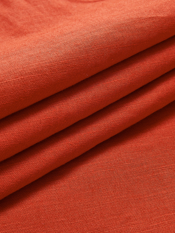 Sleeveless Cotton-Linen V-Neck Mini Dress – Summer Casual