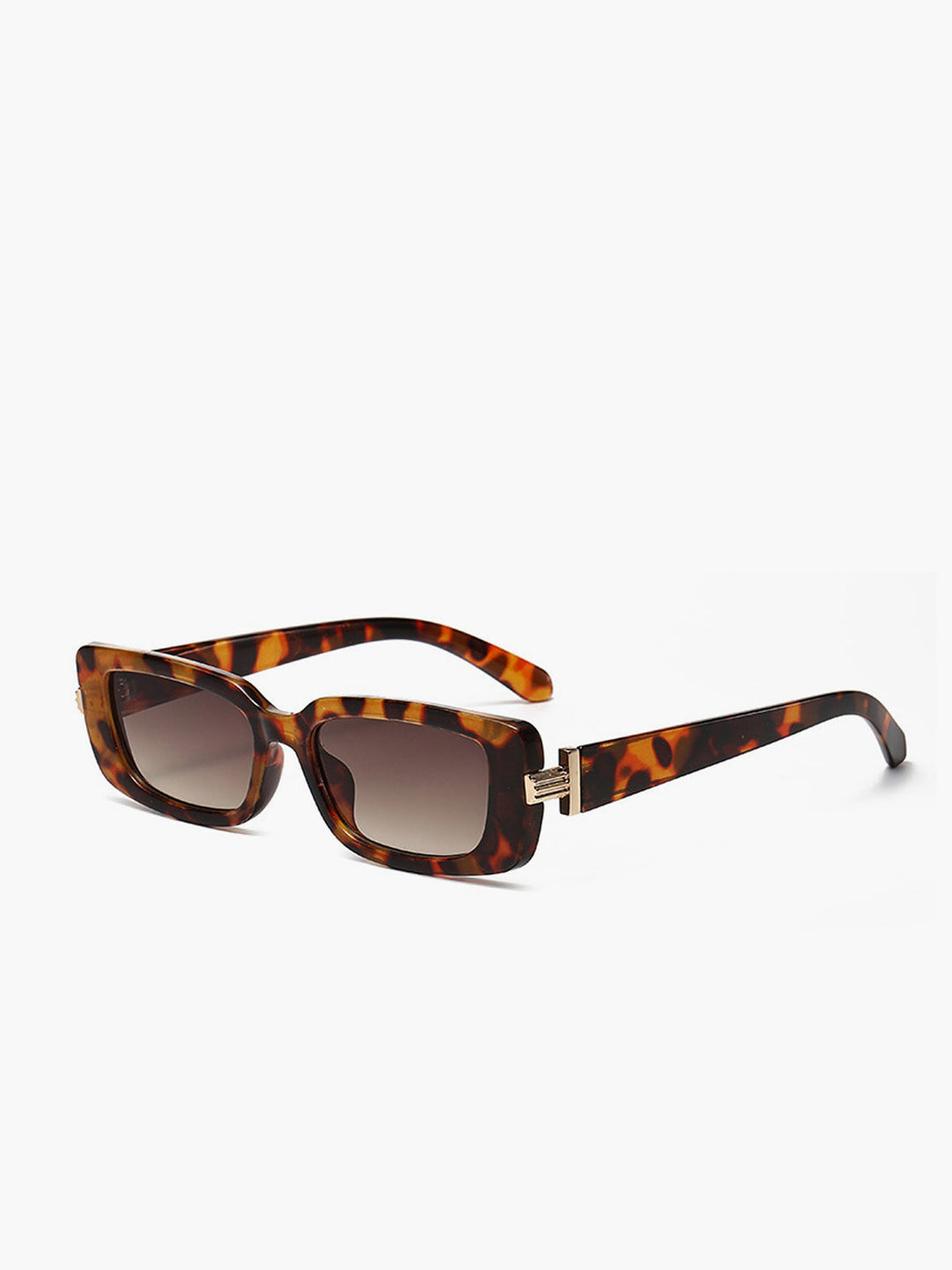 Leopard-Print Oversized Sunglasses – UV400, Retro Square Look