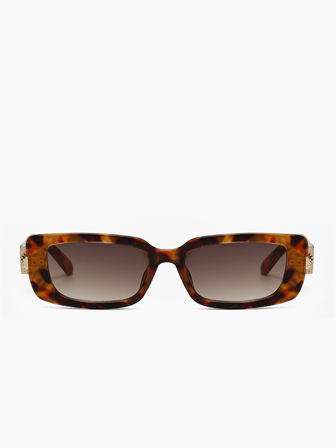 Leopard-Print Oversized Sunglasses – UV400, Retro Square Look