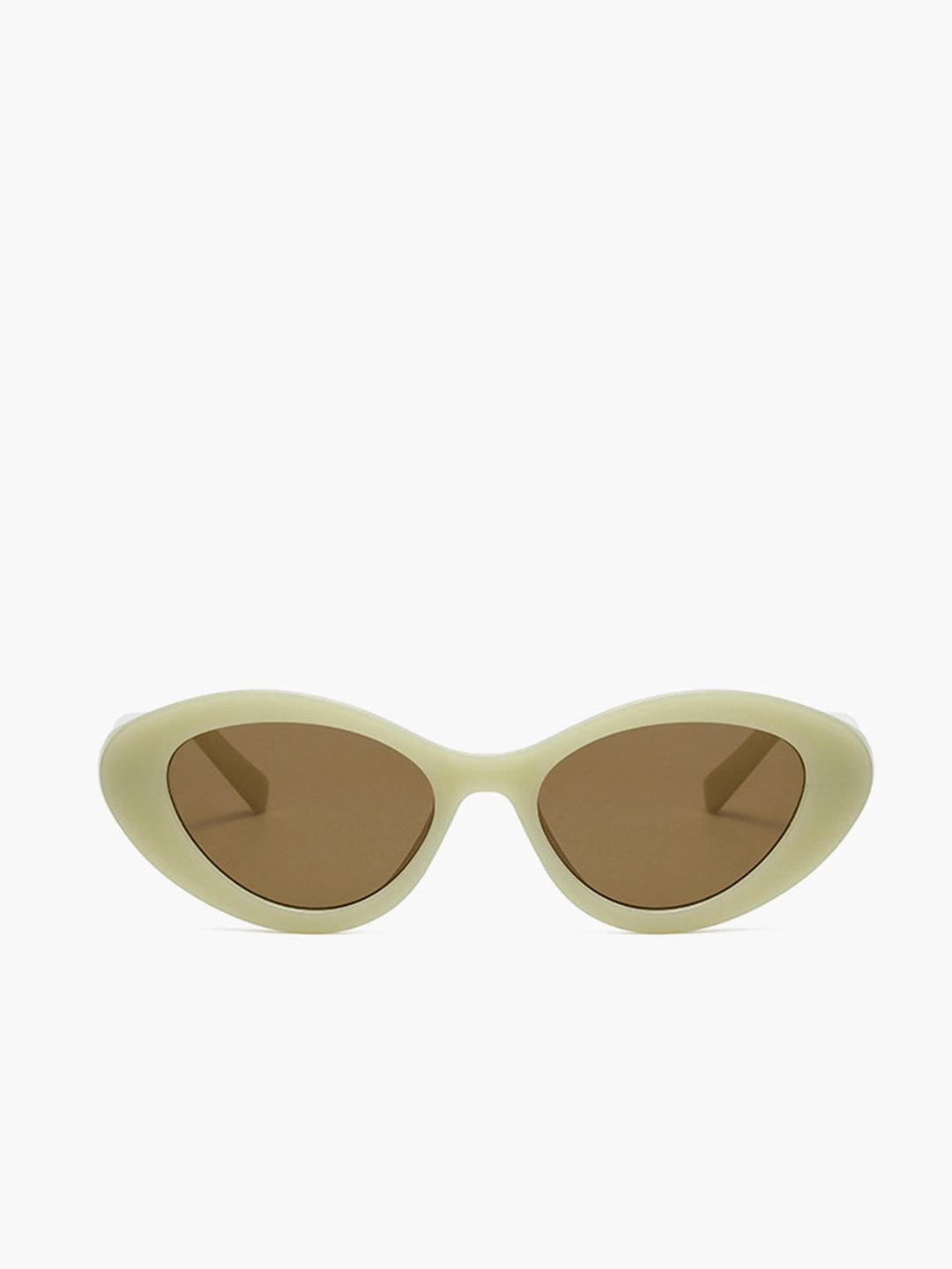 Cream-colored Cat-Eye Sunglasses – UV400 Protection, Retro Chic
