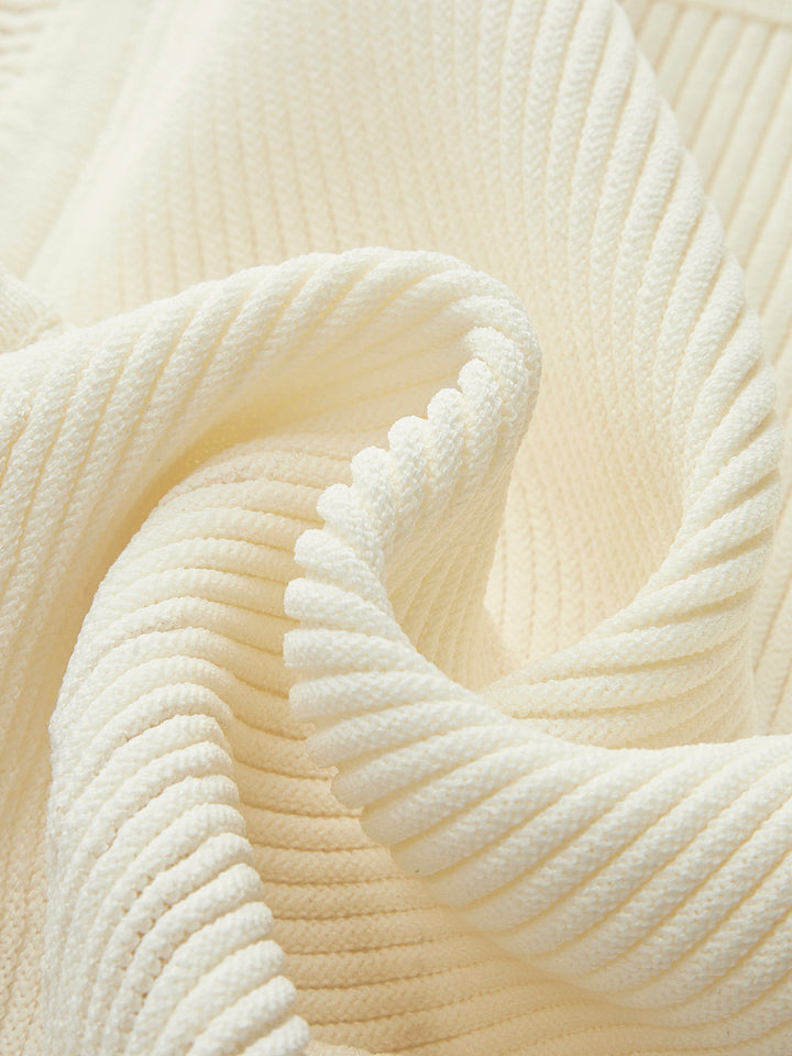 Ribbed Crop Top with Ruffles – Beige – Summer Women's Top