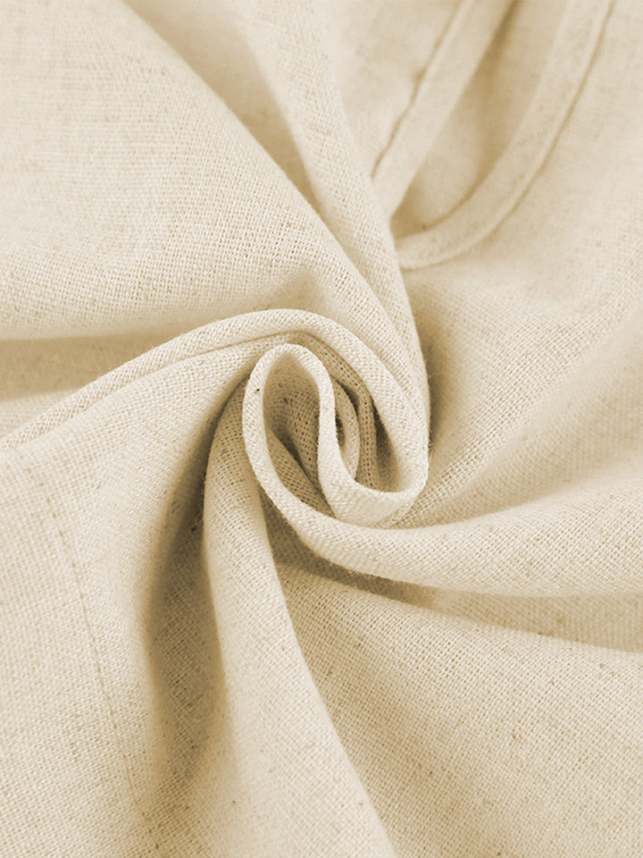 Women's linen pants with wide leg – high-waist, summer look